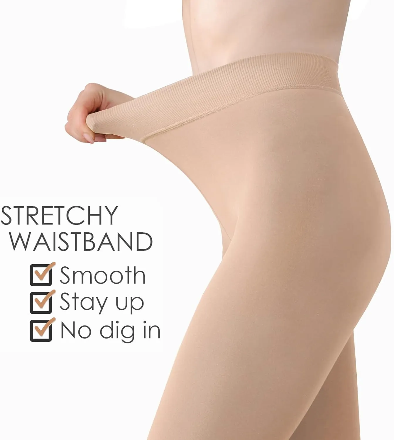 G&Y Fleece Lined Tights for Women -200D Therma Leggings Opaque Warm Winter Pantyhose
