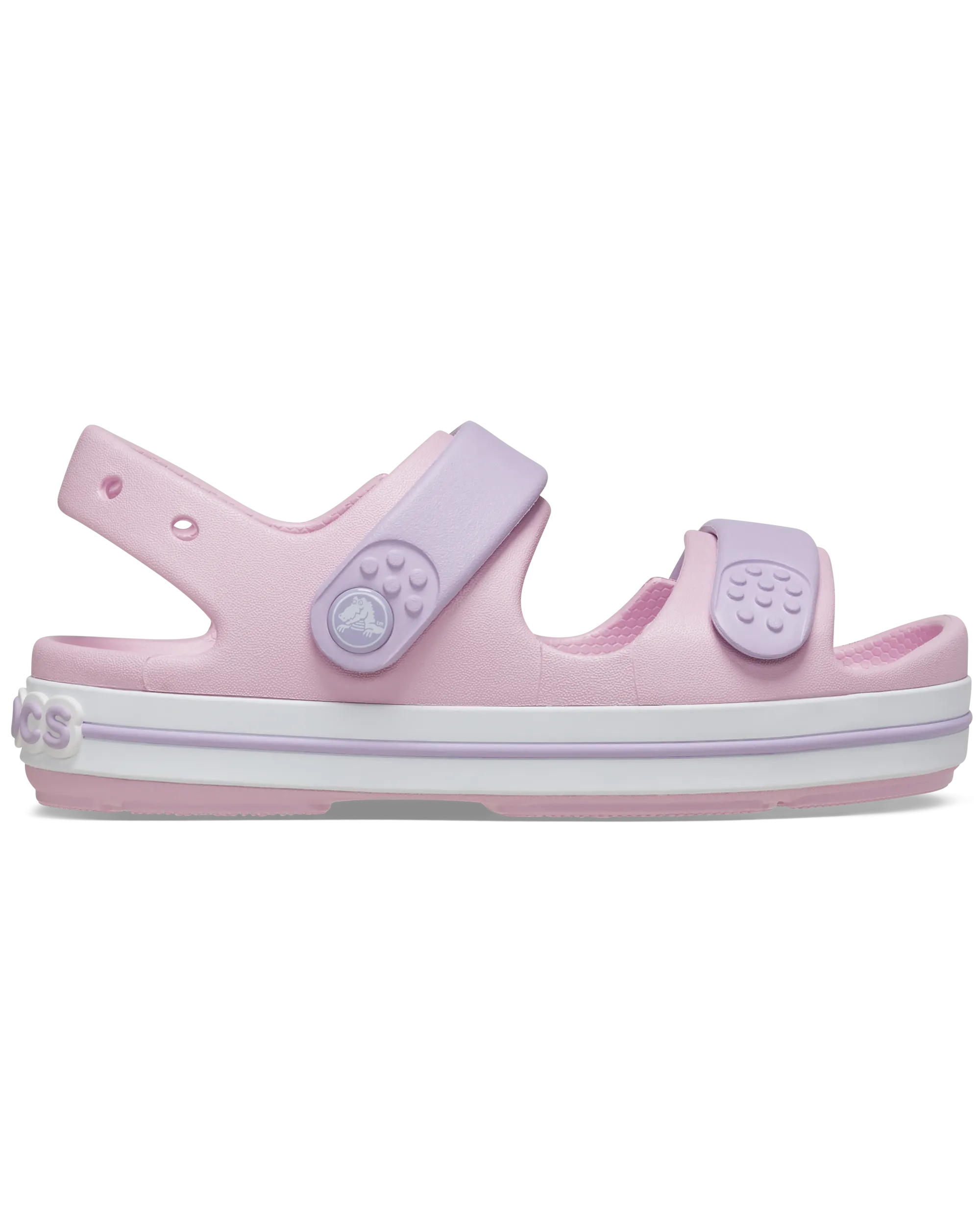 Girls Crocband Cruiser Sandals in Ballerina Pink & Lavender
