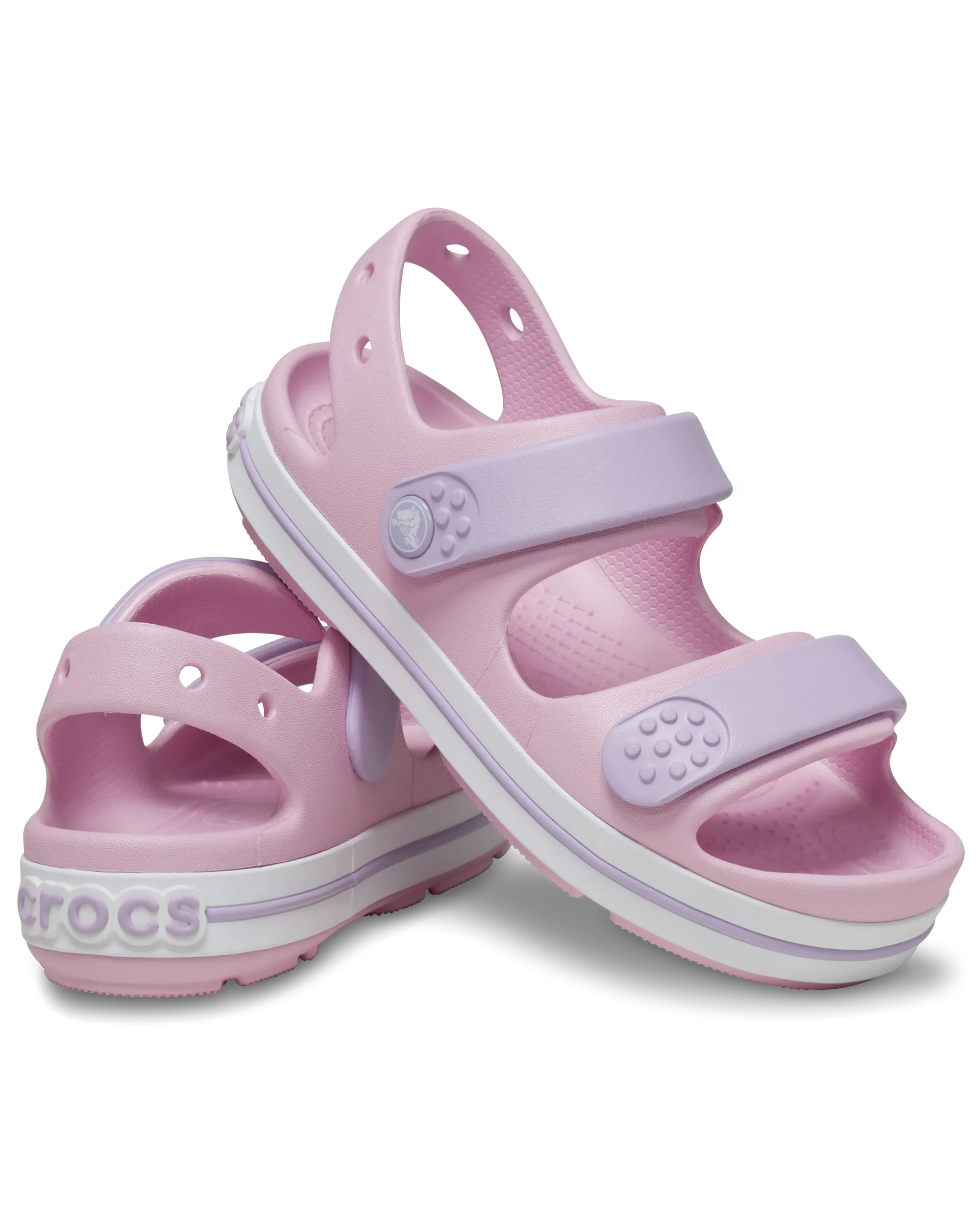 Girls Crocband Cruiser Sandals in Ballerina Pink & Lavender