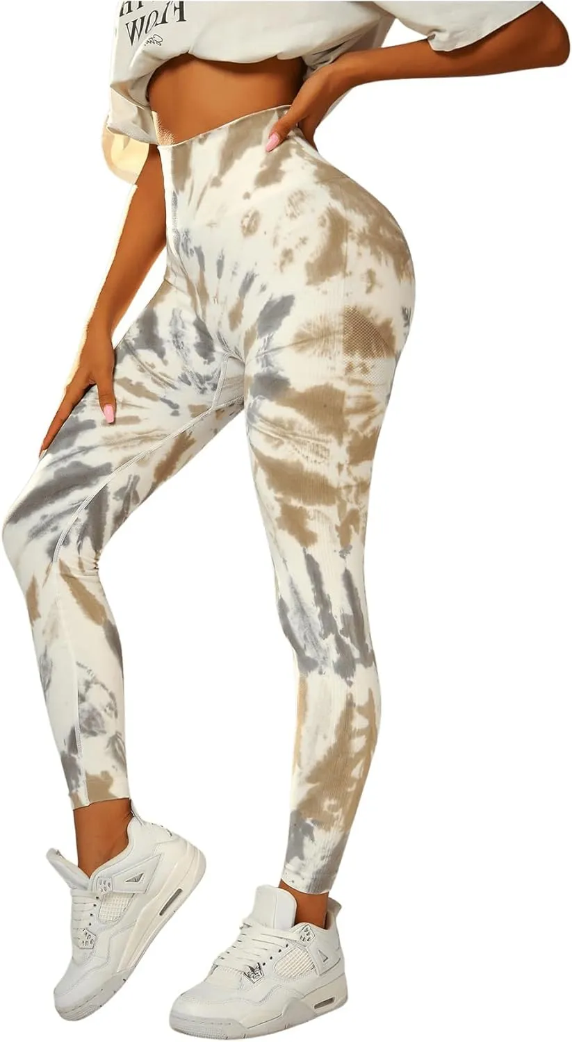 GORGLITTER Women's Neon Reflective Legging High Waisted Y2K Rave Festival Skinny Pants