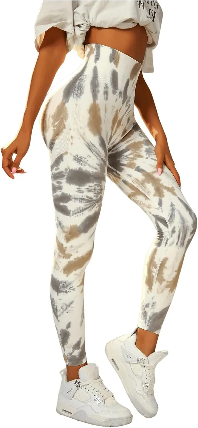 GORGLITTER Women's Neon Reflective Legging High Waisted Y2K Rave Festival Skinny Pants