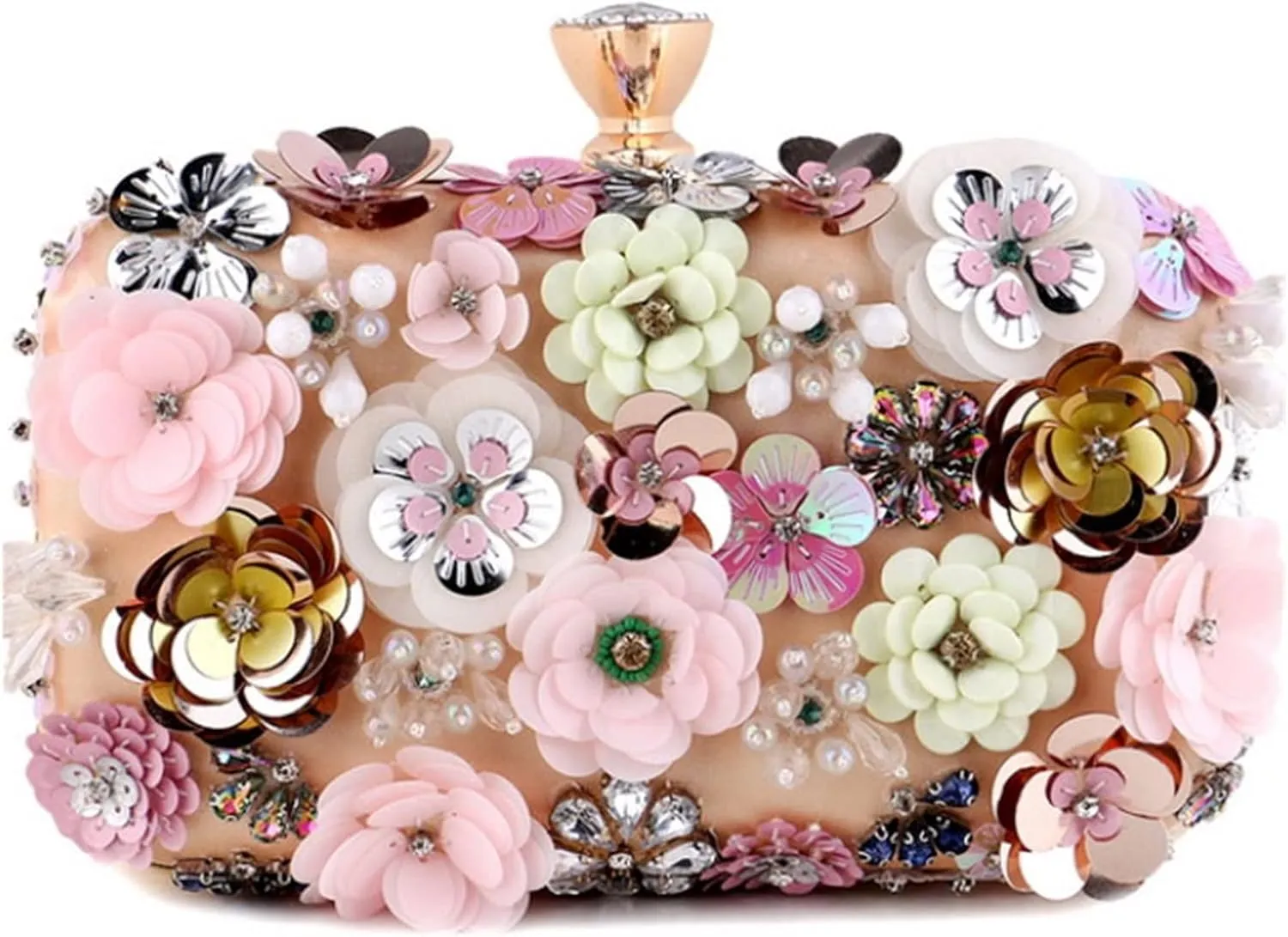 Handbags Women Flower Clutch Evening Bags Wedding Purses Bridal Handbags Party Dinner Bag Rhinestones Handmade Purse