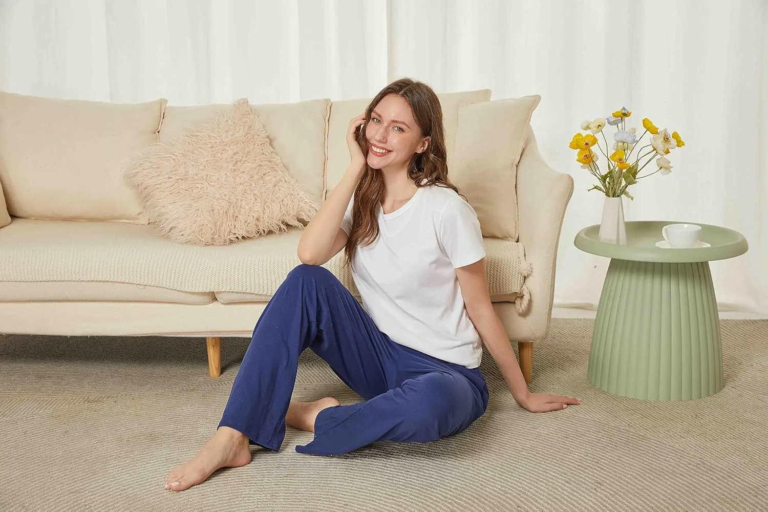 HiddenValor Women's Cotton Knit Loungewear Pajama Pants