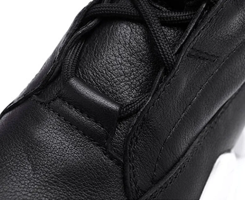 Hip Hop Leather Plain Chunky Sneakers