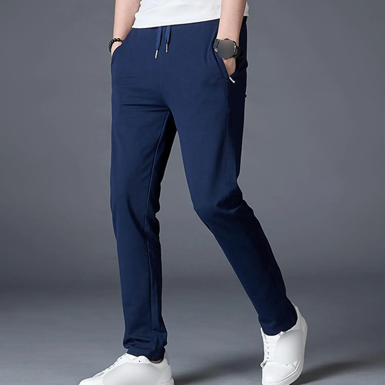 JEShifangjiusu Mens Pants Cargo Joggers Sweatpants Casual Drawstring Waist Beach Pant Slim Fit Chino Trousers With Pockets