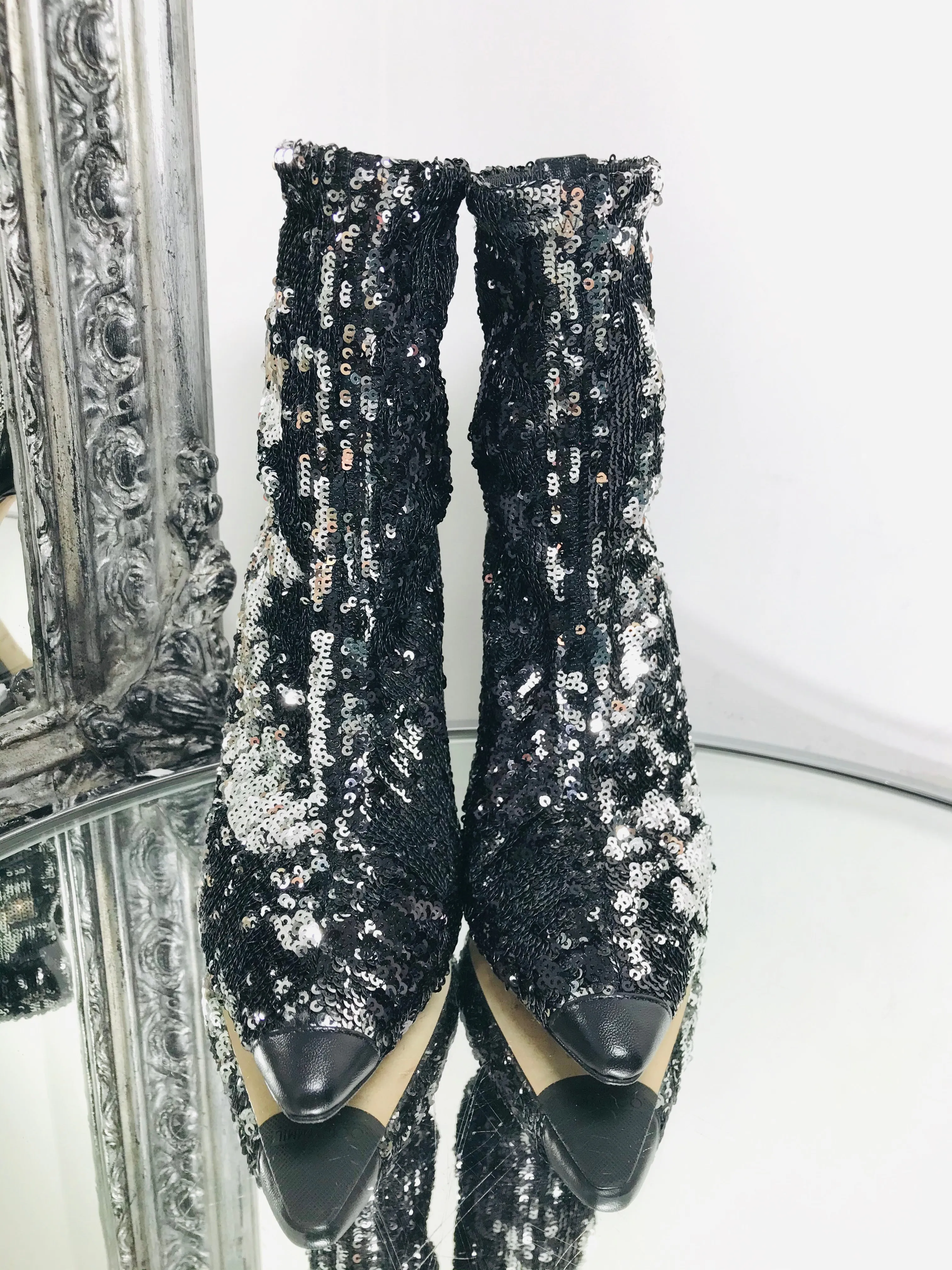 Jimmy Choo Sequin Boots. Size 39