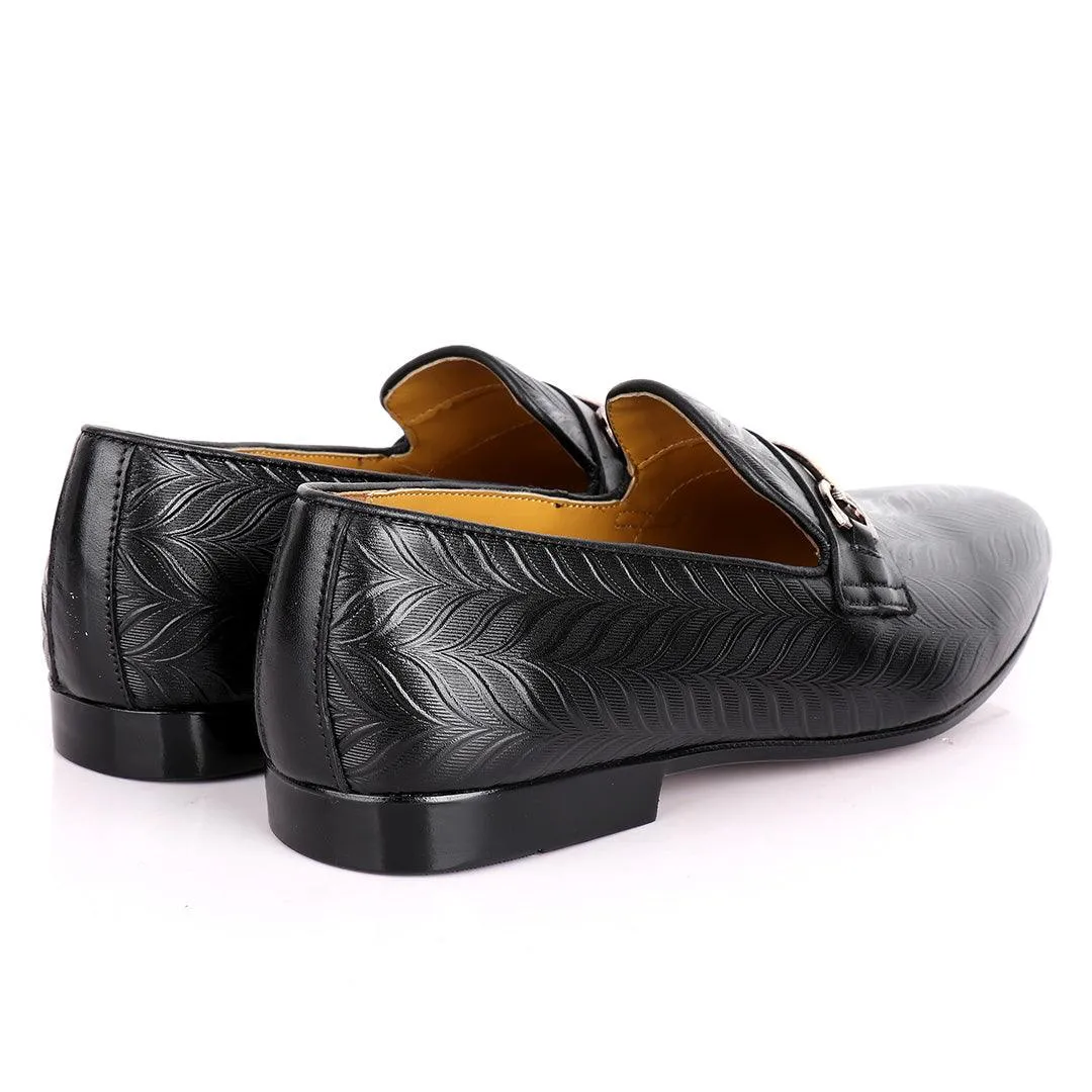 John Foster Chain Designed Plain Men's Shoes