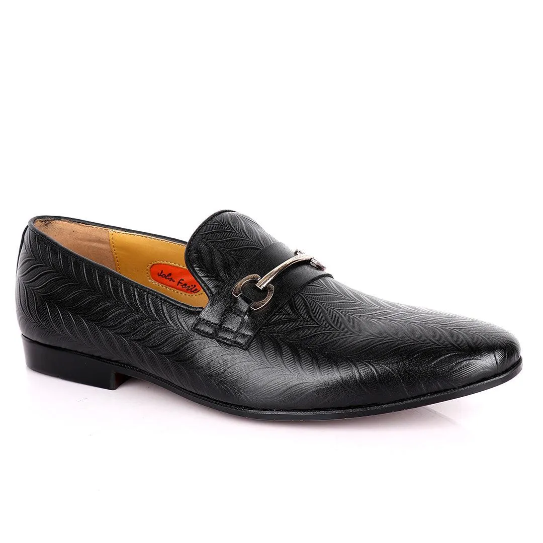 John Foster Chain Designed Plain Men's Shoes