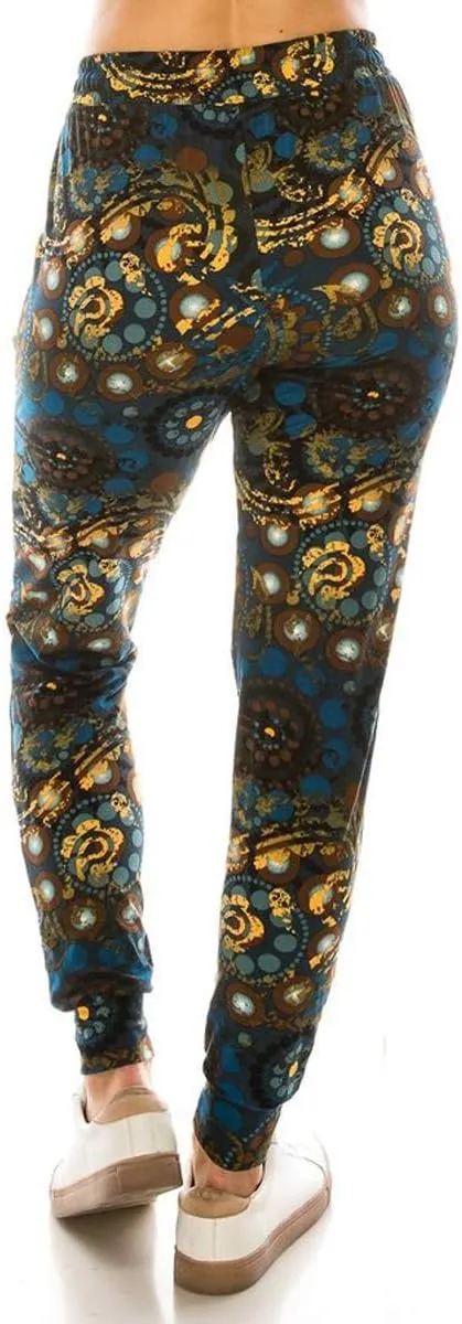 Leggings Depot Premium Women's Joggers Popular Print High Waist Track Pants (S-XL) BAT5