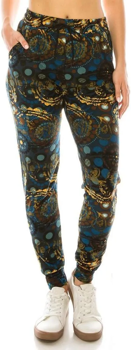 Leggings Depot Premium Women's Joggers Popular Print High Waist Track Pants (S-XL) BAT5