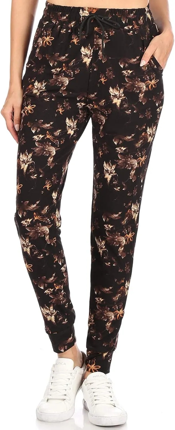 Leggings Depot Premium Women's Joggers Popular Print High Waist Track Pants(S-XL) BAT2