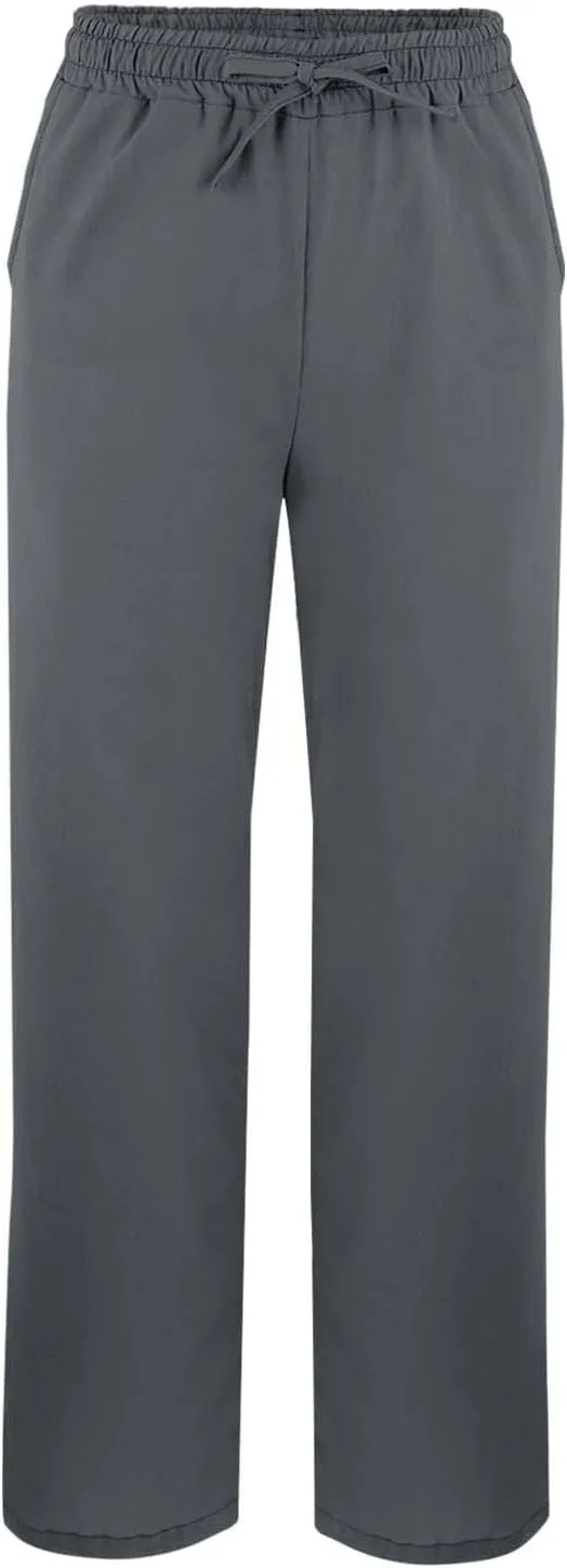 Linen Pants for Women Summer High Waist Elastic Straight Leg Lounge Pant Casual Loose Lightweight Beach Trousers 2025