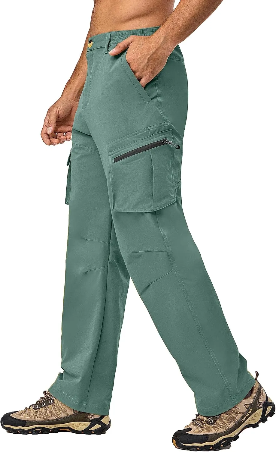 Little Donkey Andy Men's Quick Dry UPF 50  Cargo Pants, Stretch Lightweight Outdoor Hiking Pants