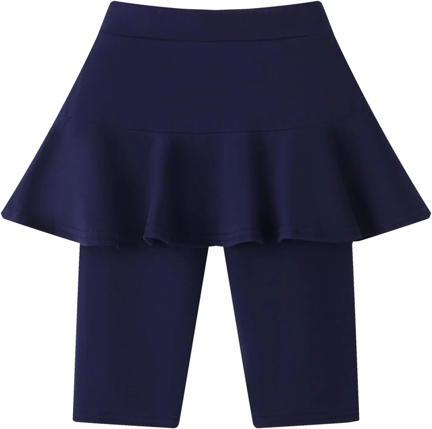 LOLANTA Girls Knee Length Leggings with Skirt Capris Kids Summer Shorts Casual Stretchy Athletic Skorts