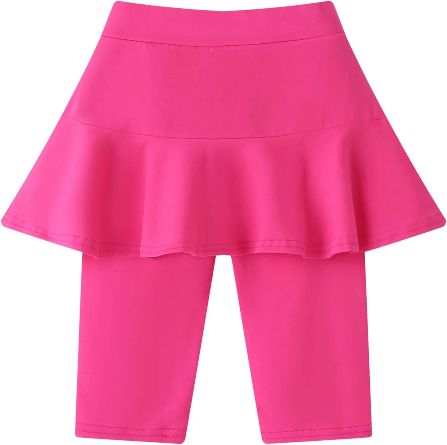 LOLANTA Girls Knee Length Leggings with Skirt Capris Kids Summer Shorts Casual Stretchy Athletic Skorts