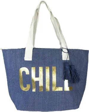Magid Chill Insulated Oversized Cooler Tote Beach Bag (Denim Blue)
