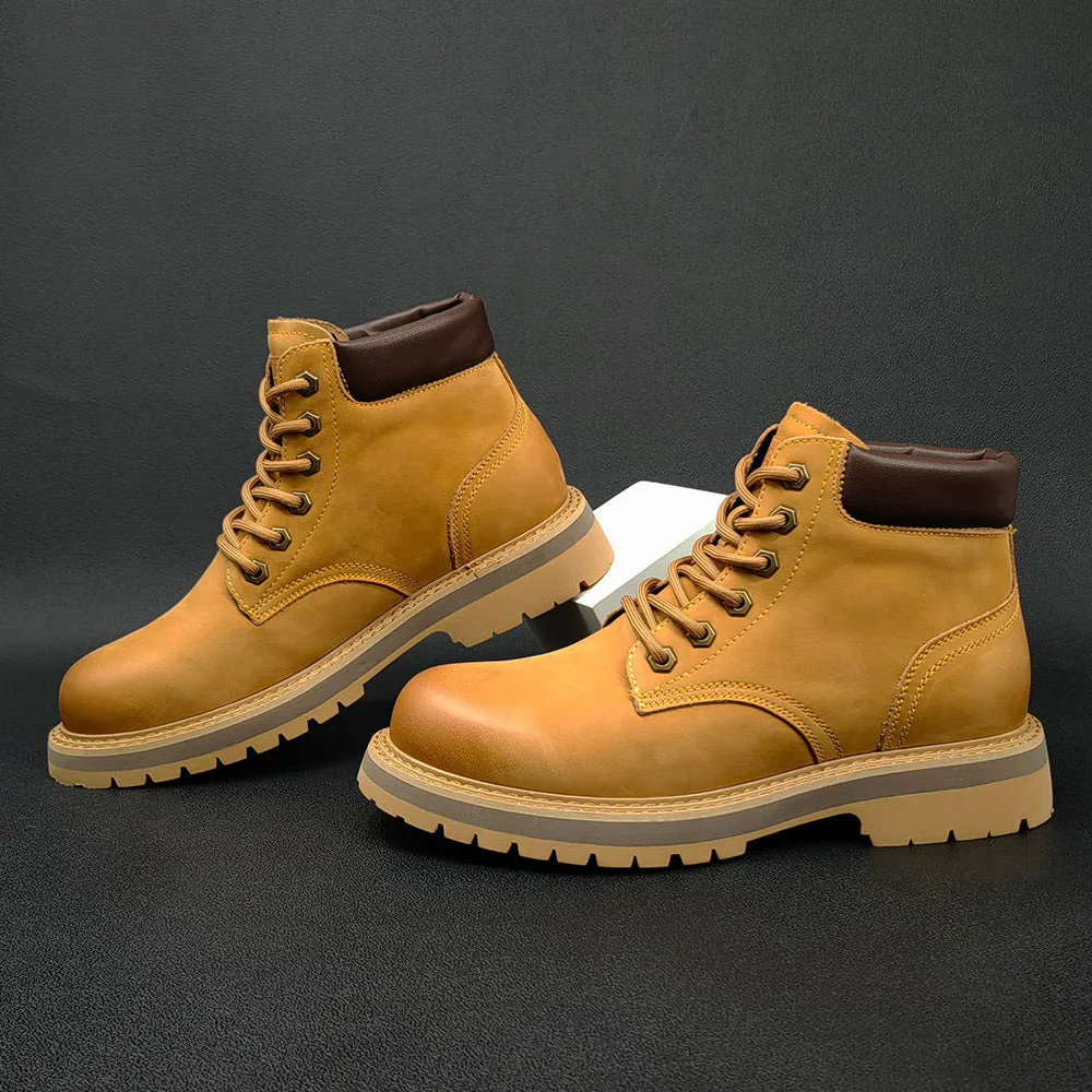 Men Stylish Leather Casual Work Boots