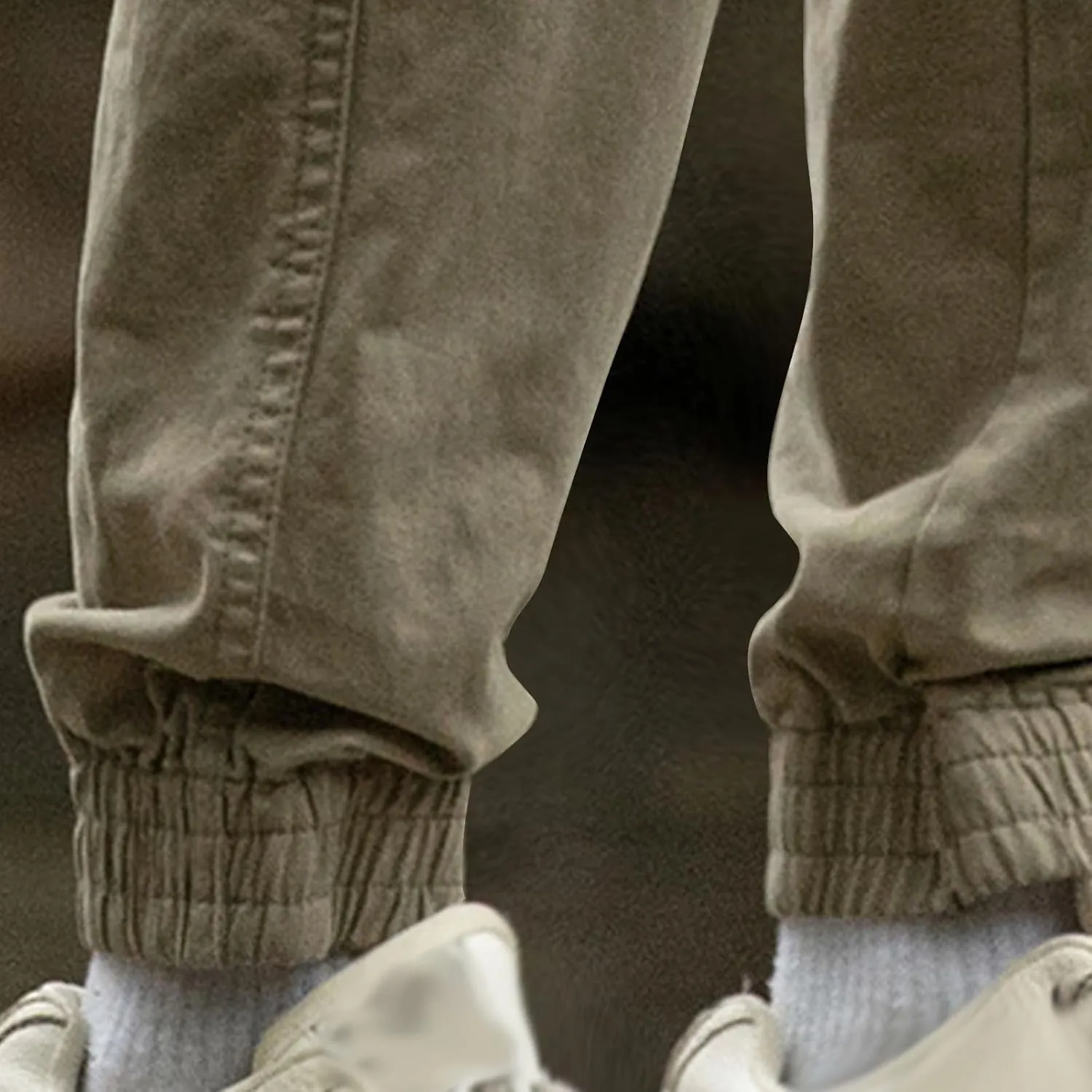 Mens Casual Joggers Pants Hiking Drawstring Chino Cargo Pants for Men Straight Leg Athletic Mountain Outdoor Pants