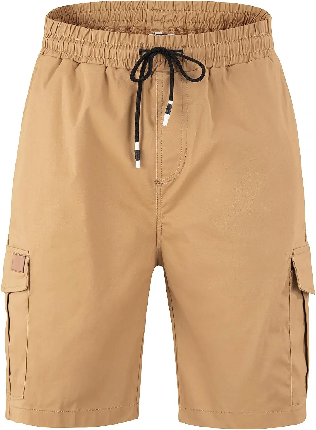 Mens Casual Twill Cargo Shorts Cotton Drawstring Classic Cargo Stretch Short with 6 Pockets