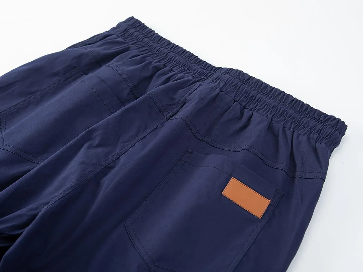 Mens Casual Twill Cargo Shorts Cotton Drawstring Classic Cargo Stretch Short with 6 Pockets