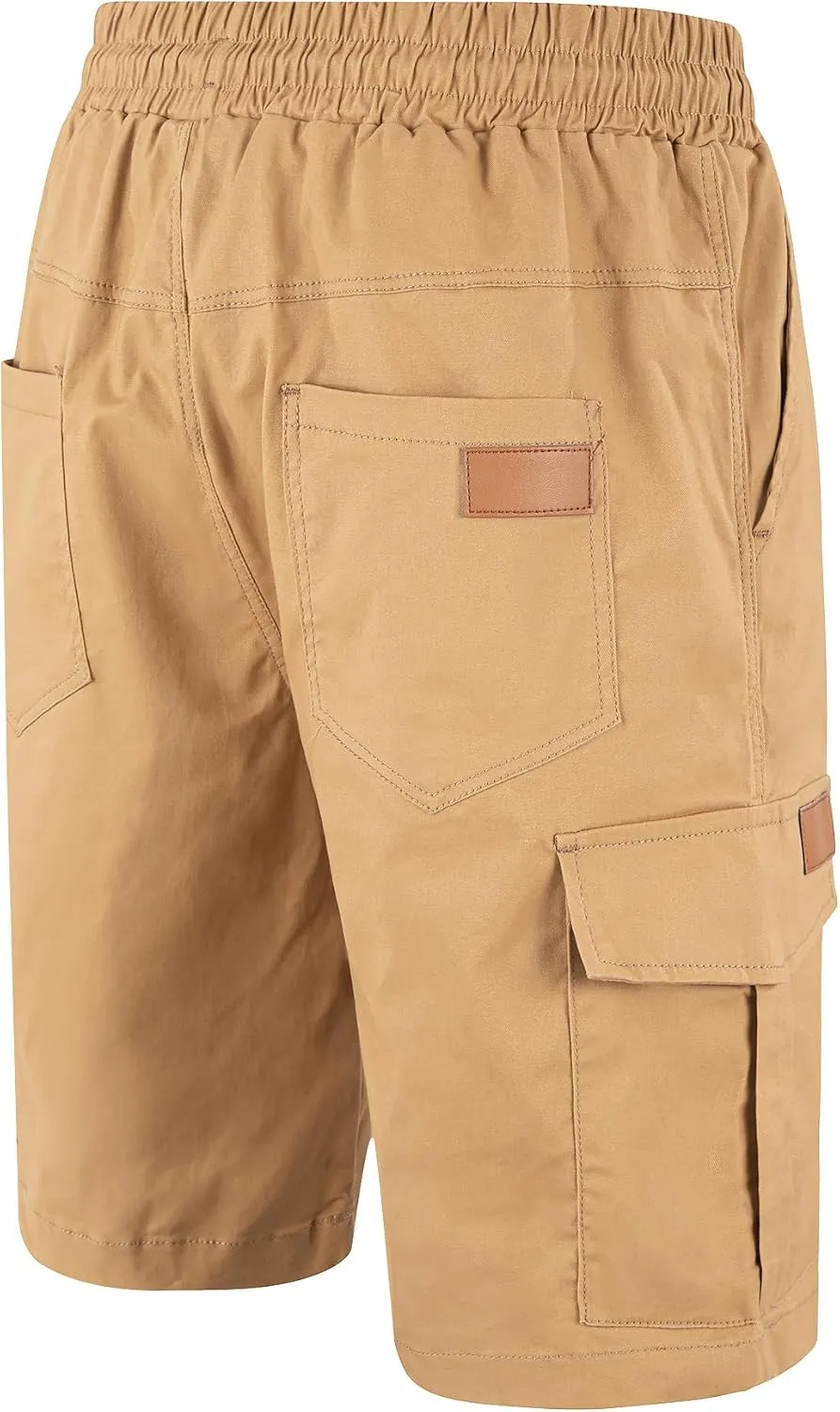 Mens Casual Twill Cargo Shorts Cotton Drawstring Classic Cargo Stretch Short with 6 Pockets