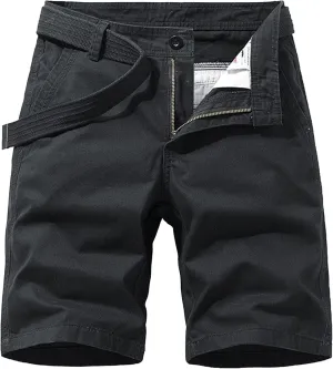 Men's Workout Classic Jean Trunk Multi Pockets Military Cargo Short Pant Slim Fit Cotton Tactical Shorts
