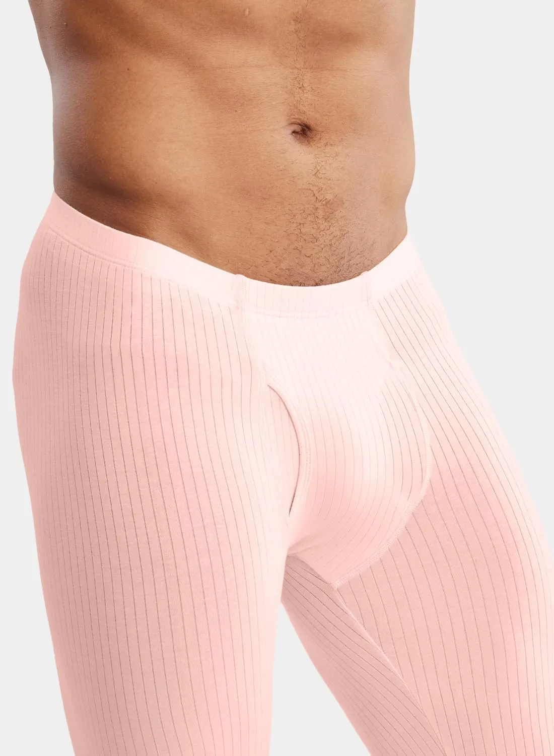 MIZOK Men's Ribbed Knit Compression Pant Cotton Thermal Leggings
