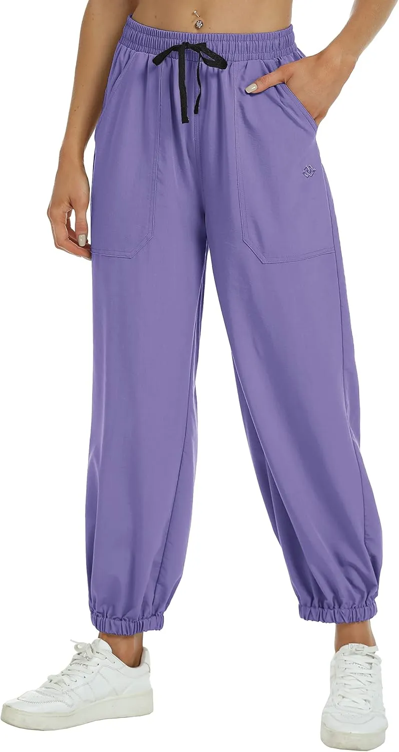 MoFiz Women's Hiking Pants Long Comfy Casual Pants Big Pocket Loose Athletic Pants Quick Dry Outdoor