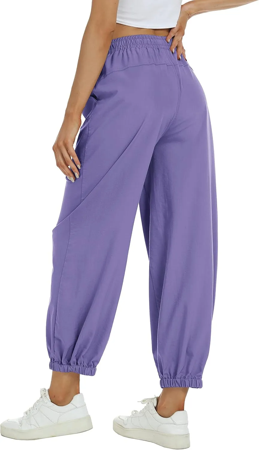 MoFiz Women's Hiking Pants Long Comfy Casual Pants Big Pocket Loose Athletic Pants Quick Dry Outdoor