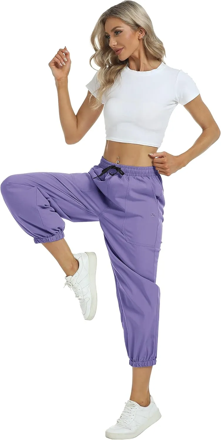 MoFiz Women's Hiking Pants Long Comfy Casual Pants Big Pocket Loose Athletic Pants Quick Dry Outdoor