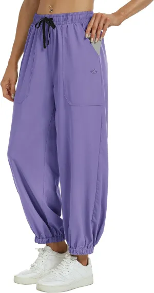 MoFiz Women's Hiking Pants Long Comfy Casual Pants Big Pocket Loose Athletic Pants Quick Dry Outdoor