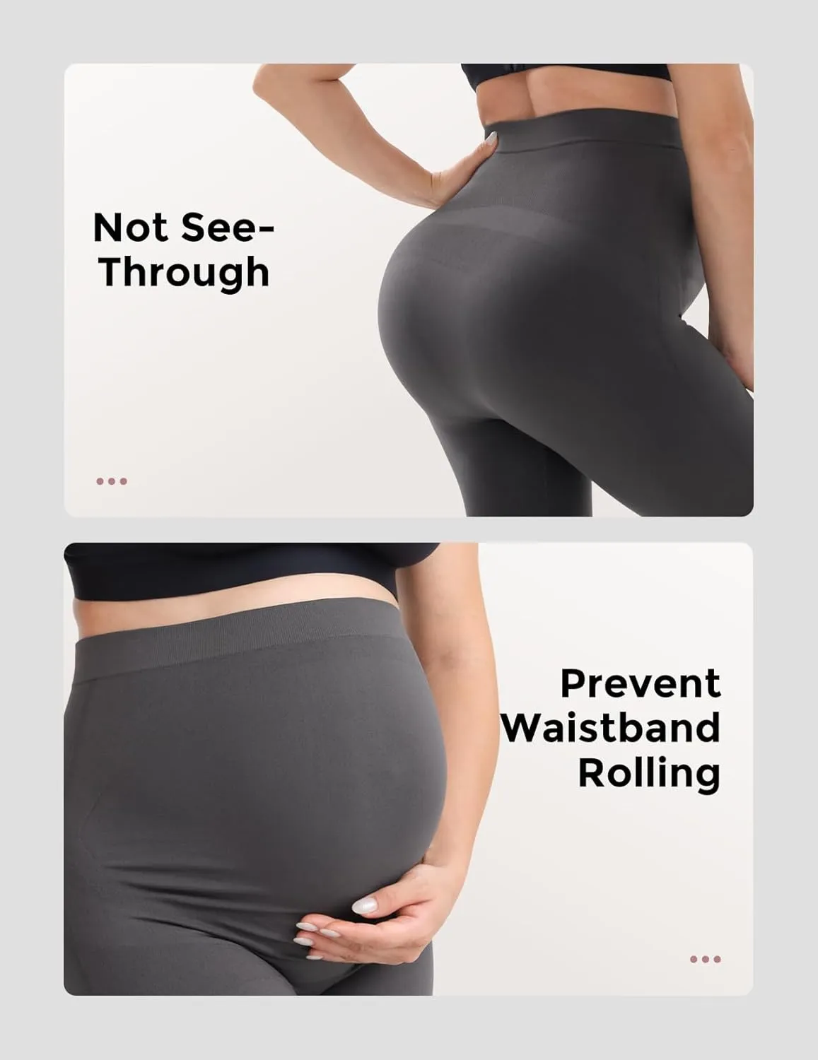 Momcozy Maternity Leggings Over The Belly Maternity Yoga Pants for Women Pregnancy Leggings Workout Tights Pants