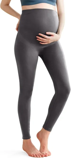 Momcozy Maternity Leggings Over The Belly Maternity Yoga Pants for Women Pregnancy Leggings Workout Tights Pants