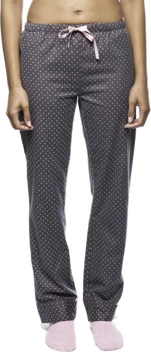 Noble Mount Womens Pajama Pants - 100% Cotton Flannel Lounge Pants with Pockets & Drawstring