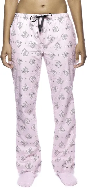 Noble Mount Womens Pajama Pants - 100% Cotton Flannel Lounge Pants with Pockets & Drawstring