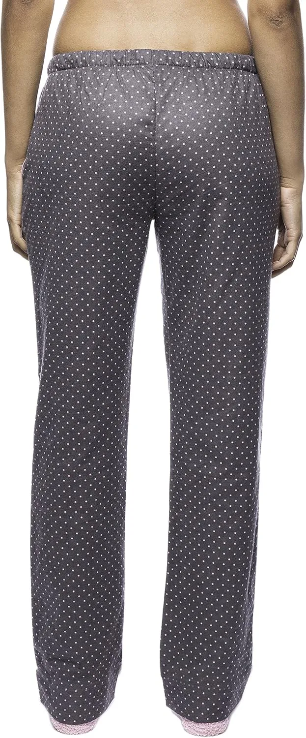 Noble Mount Womens Pajama Pants - 100% Cotton Flannel Lounge Pants with Pockets & Drawstring