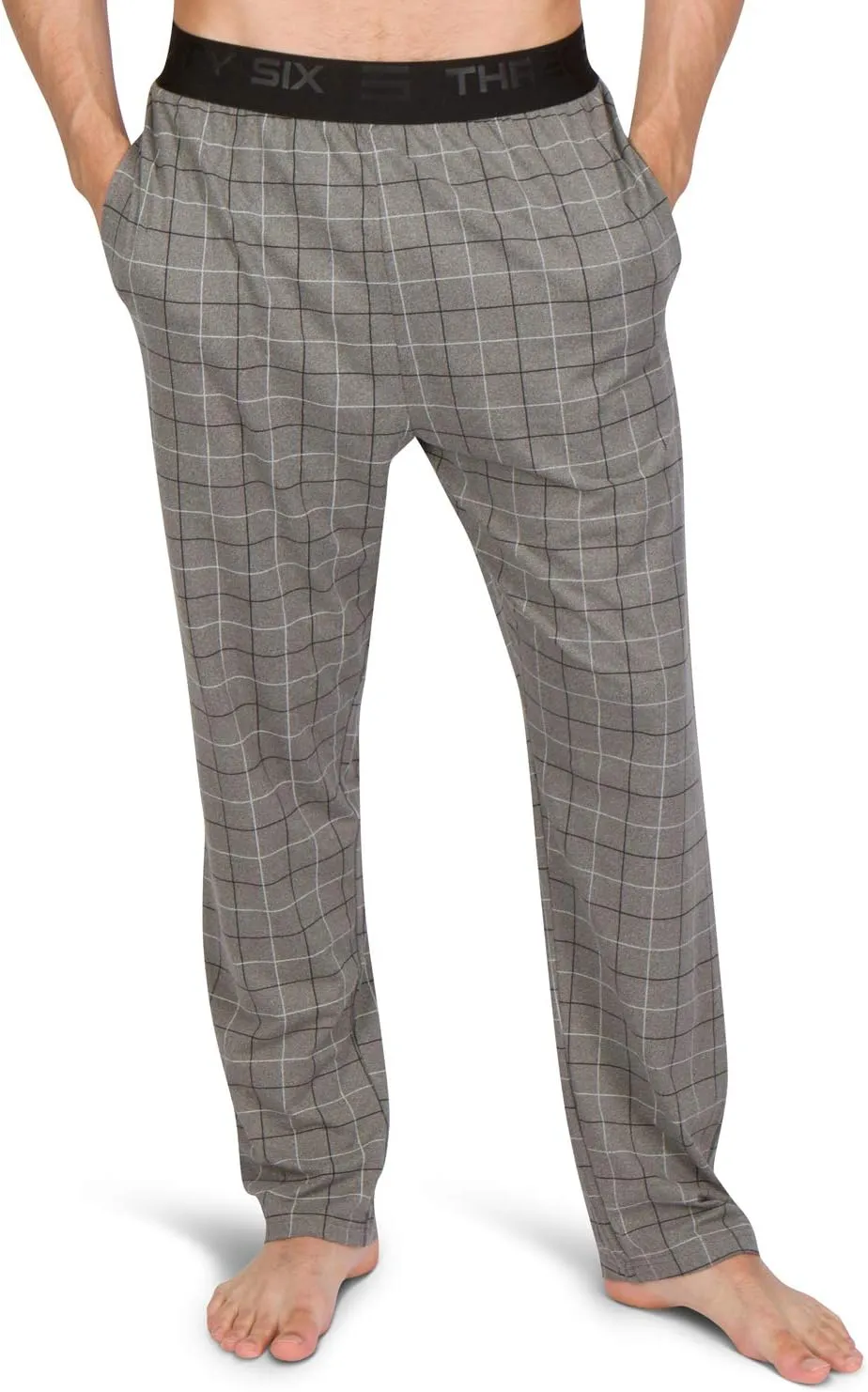 Performance Dry Fit Pajama Pants for Men - Stretch Lounge Pjs with Pockets, Tapered Fit, Solid