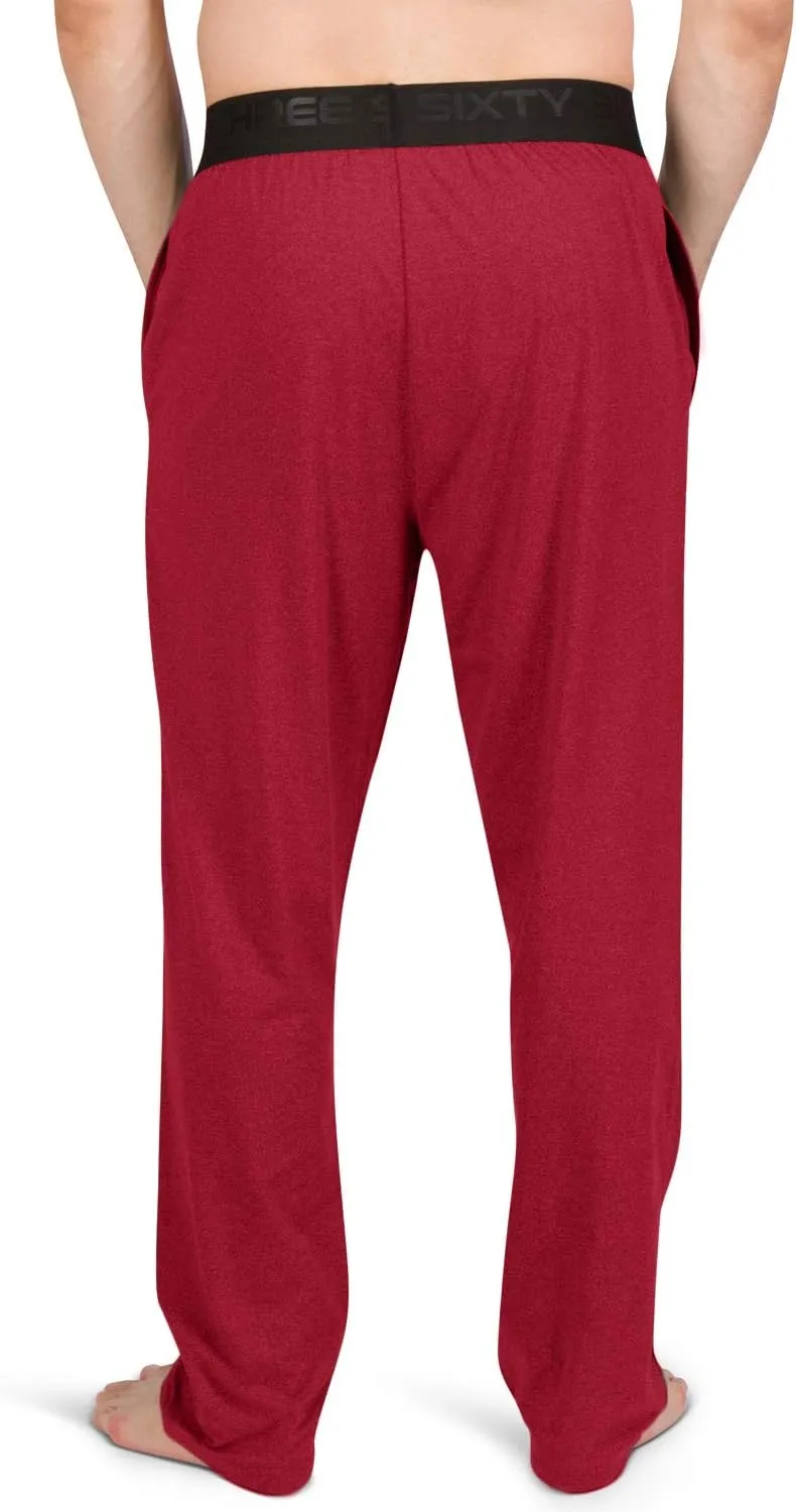 Performance Dry Fit Pajama Pants for Men - Stretch Lounge Pjs with Pockets, Tapered Fit, Solid
