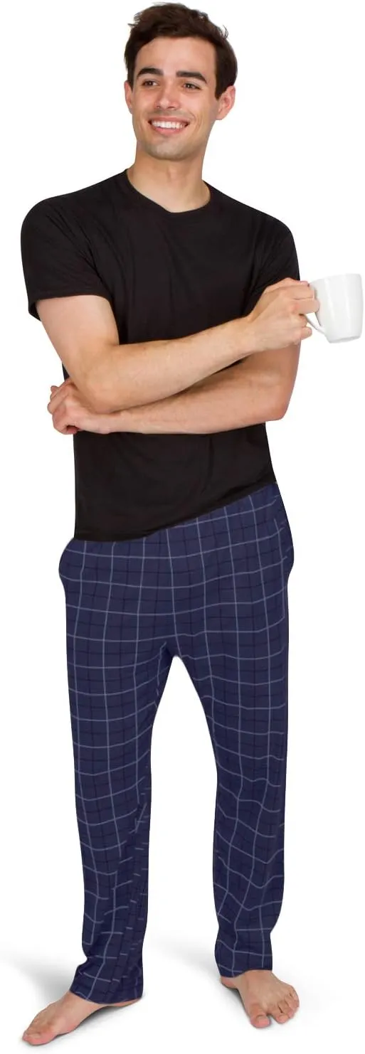 Performance Dry Fit Pajama Pants for Men - Stretch Lounge Pjs with Pockets, Tapered Fit, Solid