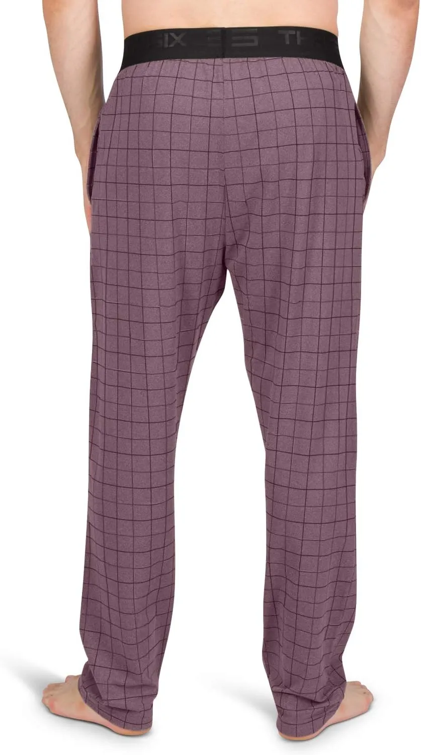 Performance Dry Fit Pajama Pants for Men - Stretch Lounge Pjs with Pockets, Tapered Fit, Solid
