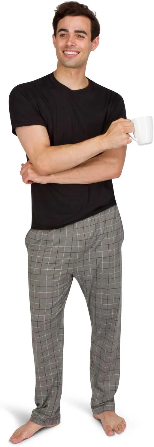 Performance Dry Fit Pajama Pants for Men - Stretch Lounge Pjs with Pockets, Tapered Fit, Solid