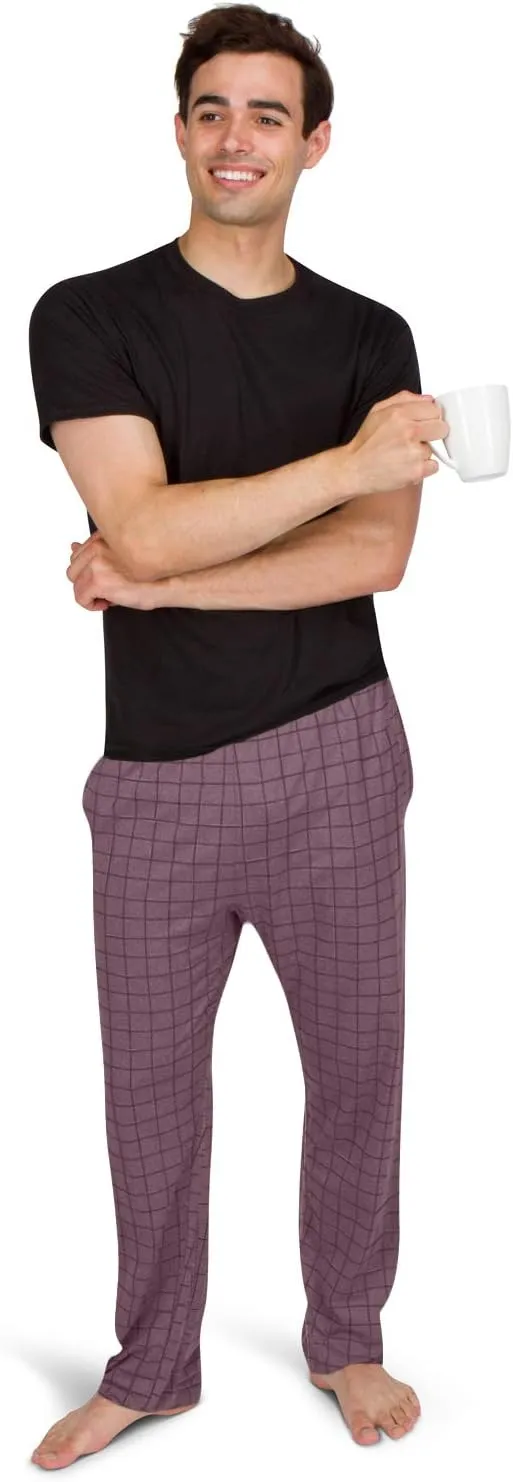 Performance Dry Fit Pajama Pants for Men - Stretch Lounge Pjs with Pockets, Tapered Fit, Solid