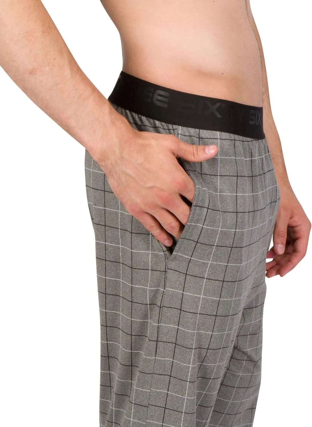 Performance Dry Fit Pajama Pants for Men - Stretch Lounge Pjs with Pockets, Tapered Fit, Solid