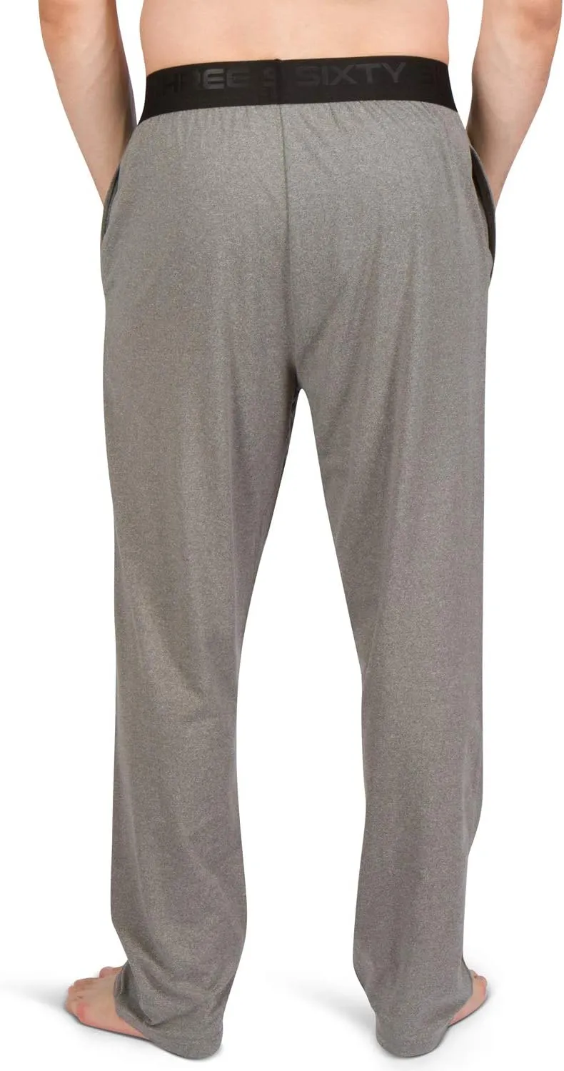 Performance Dry Fit Pajama Pants for Men - Stretch Lounge Pjs with Pockets, Tapered Fit, Solid
