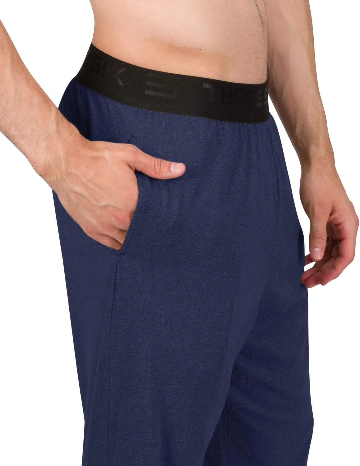 Performance Dry Fit Pajama Pants for Men - Stretch Lounge Pjs with Pockets, Tapered Fit, Solid