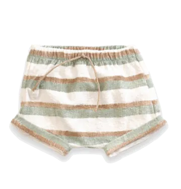Play UP - Striped Baby Shorties in Cream