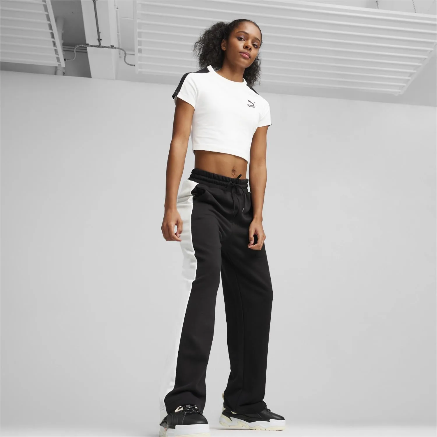 PUMA Women's Iconic T7 French Terry Straight Leg Track Pants
