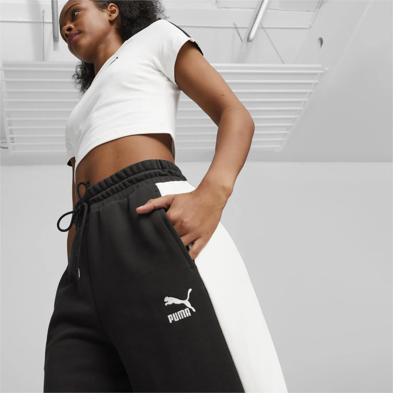 PUMA Women's Iconic T7 French Terry Straight Leg Track Pants