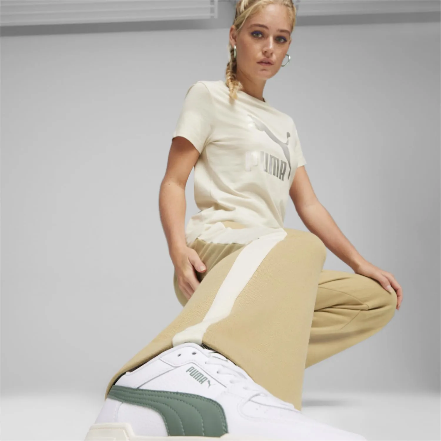 PUMA Women's Iconic T7 French Terry Straight Leg Track Pants