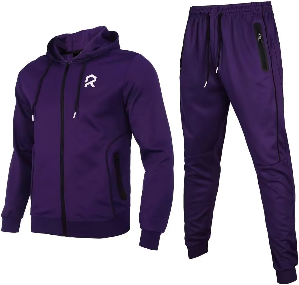 R RAMBLER 1985 Men's Tracksuit Active fashion Hoodie outifts zip sweatsuit set jogger sportswear